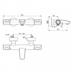 Смеситель для ванны Ideal Standard Ceratherm T100 Смеситель для ванны Ideal Standard Ceratherm T100